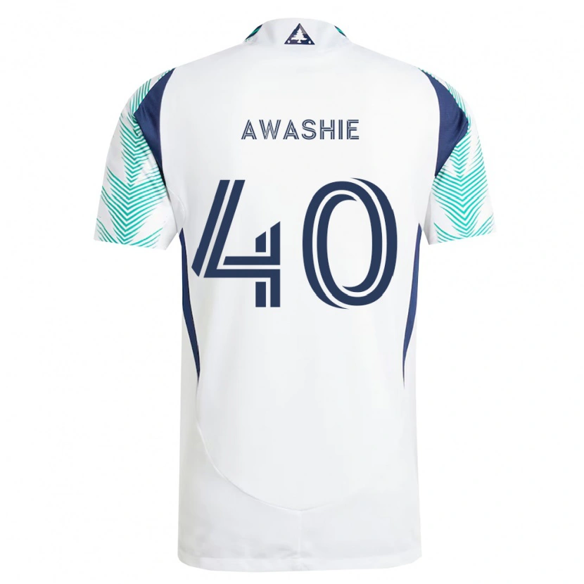 Danxen Homme Maillot Ben Awashie #40 Blanc Bleu Marine Vert Clair Tenues Extérieur 2026/27 T-Shirt
