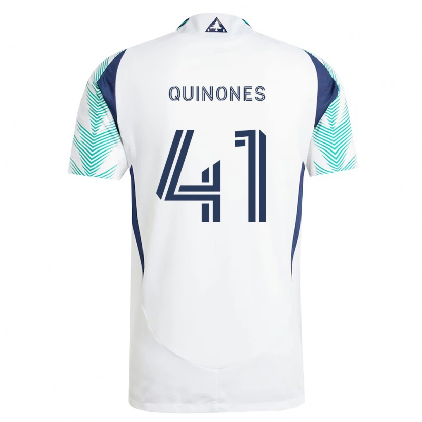 Danxen Homme Maillot Colby Quiñónes #41 Blanc Bleu Marine Vert Clair Tenues Extérieur 2026/27 T-Shirt
