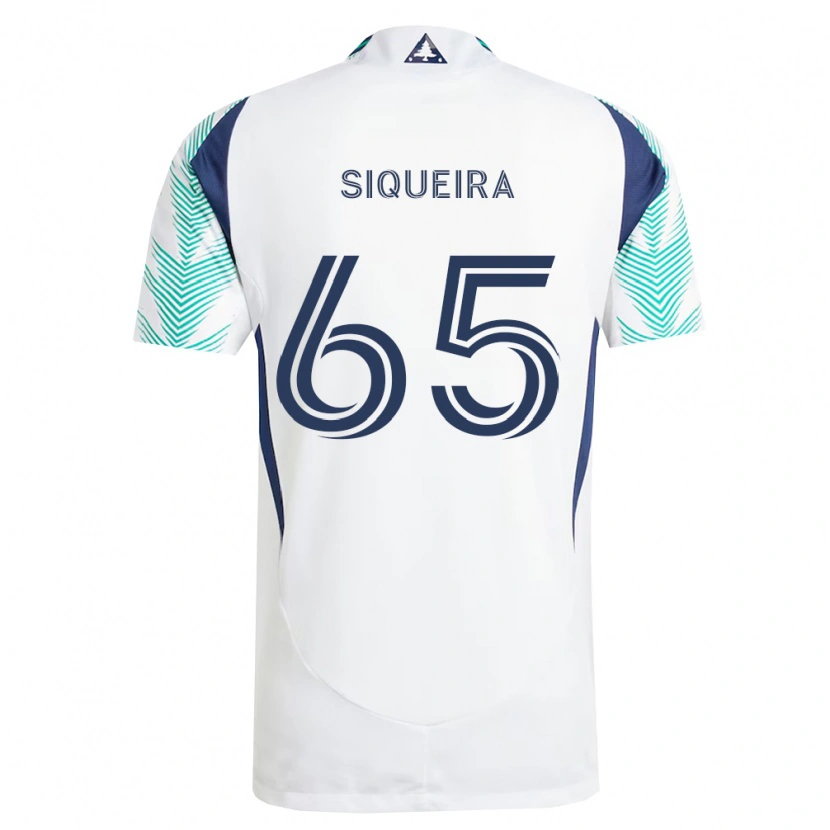 Danxen Homme Maillot Judah Siqueira #65 Blanc Bleu Marine Vert Clair Tenues Extérieur 2026/27 T-Shirt