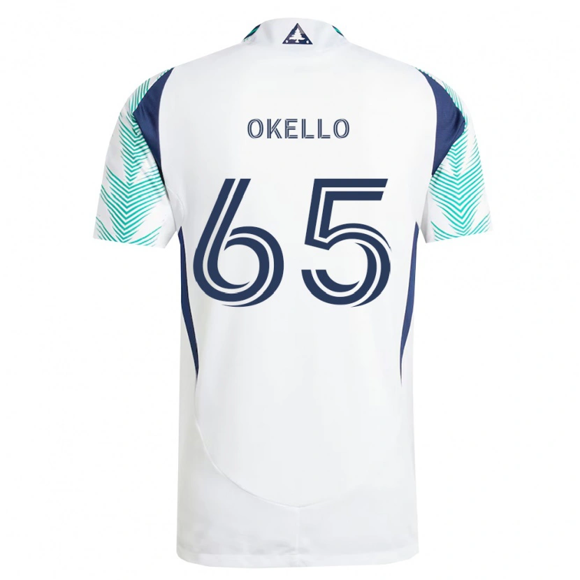 Danxen Homme Maillot Noble Okello #65 Blanc Bleu Marine Vert Clair Tenues Extérieur 2026/27 T-Shirt