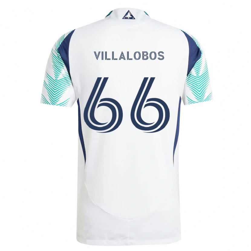 Danxen Homme Maillot Ivan Villalobos #66 Blanc Bleu Marine Vert Clair Tenues Extérieur 2026/27 T-Shirt