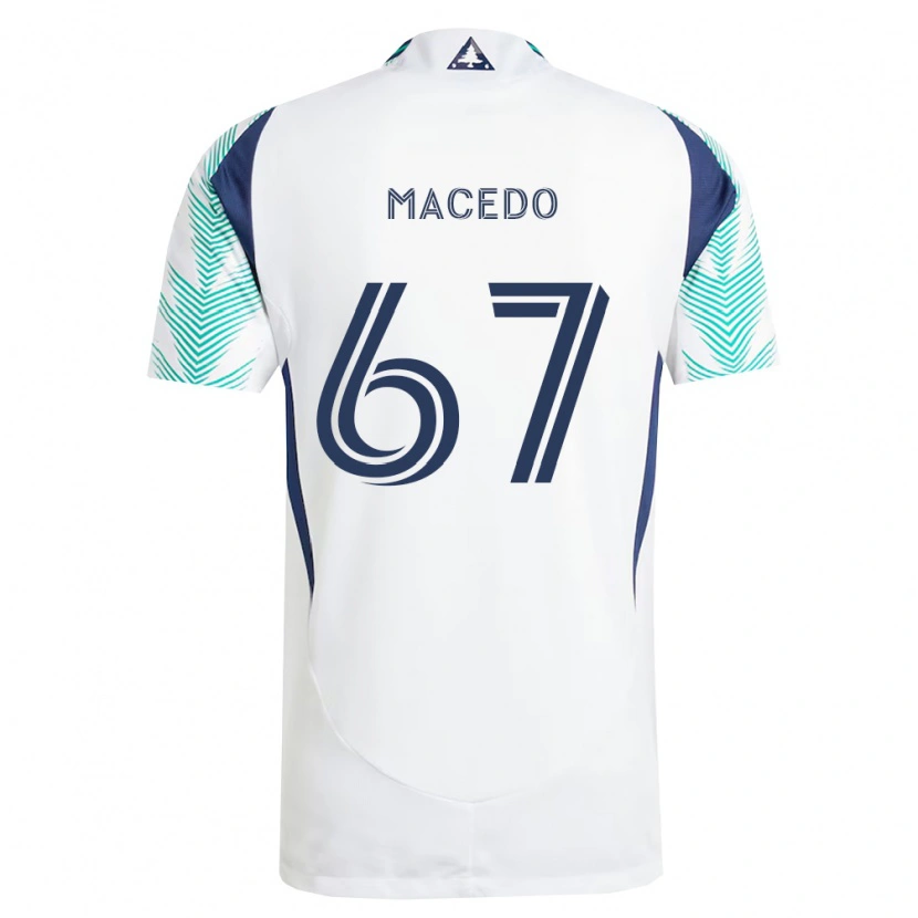 Danxen Homme Maillot Josh Macedo #67 Blanc Bleu Marine Vert Clair Tenues Extérieur 2026/27 T-Shirt
