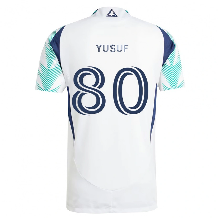 Danxen Homme Maillot Alhassan Yusuf #80 Blanc Bleu Marine Vert Clair Tenues Extérieur 2026/27 T-Shirt