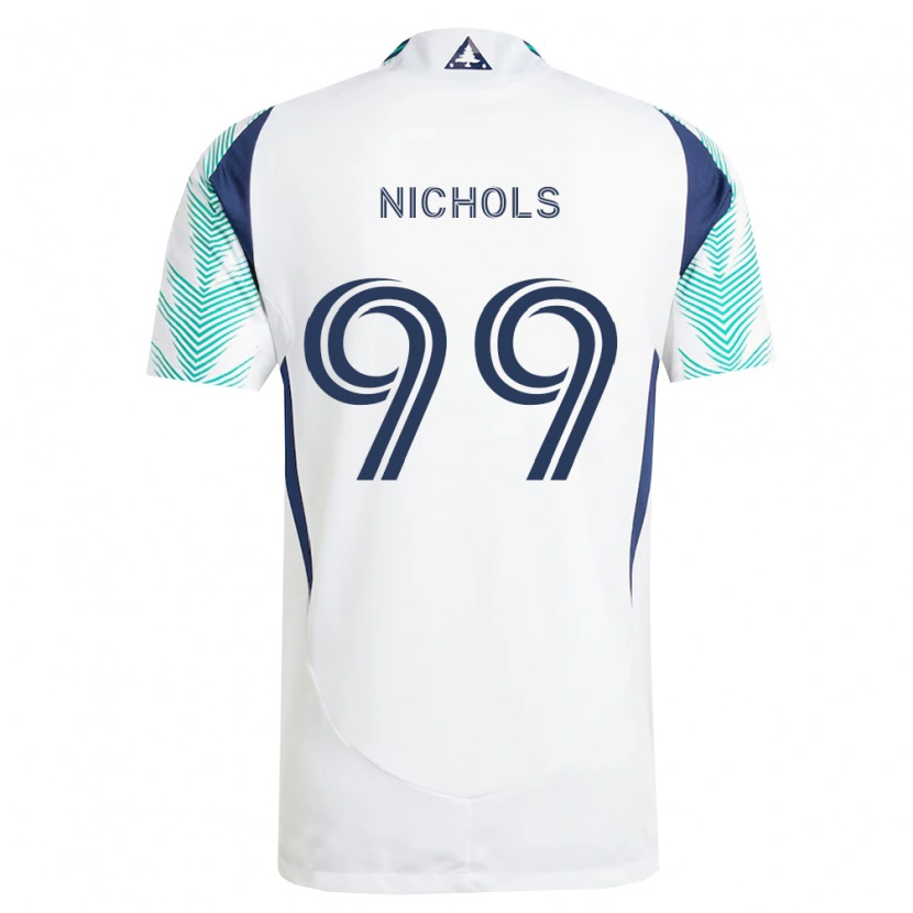 Danxen Homme Maillot Robert Nichols #99 Blanc Bleu Marine Vert Clair Tenues Extérieur 2026/27 T-Shirt