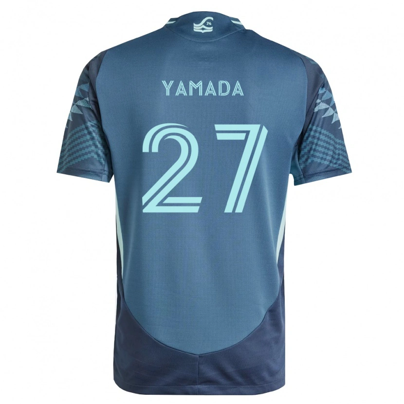 Danxen Homme Maillot Hikari Yamada #27 Bleu Marine Vert Tenues Extérieur 2026/27 T-Shirt