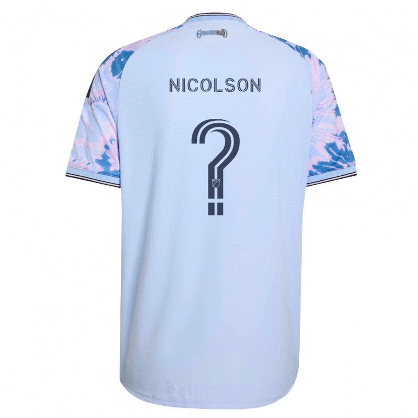 Danxen Homme Maillot John Nicolson #0 Bleu Royal Blanc Noir Tenues Extérieur 2026/27 T-Shirt