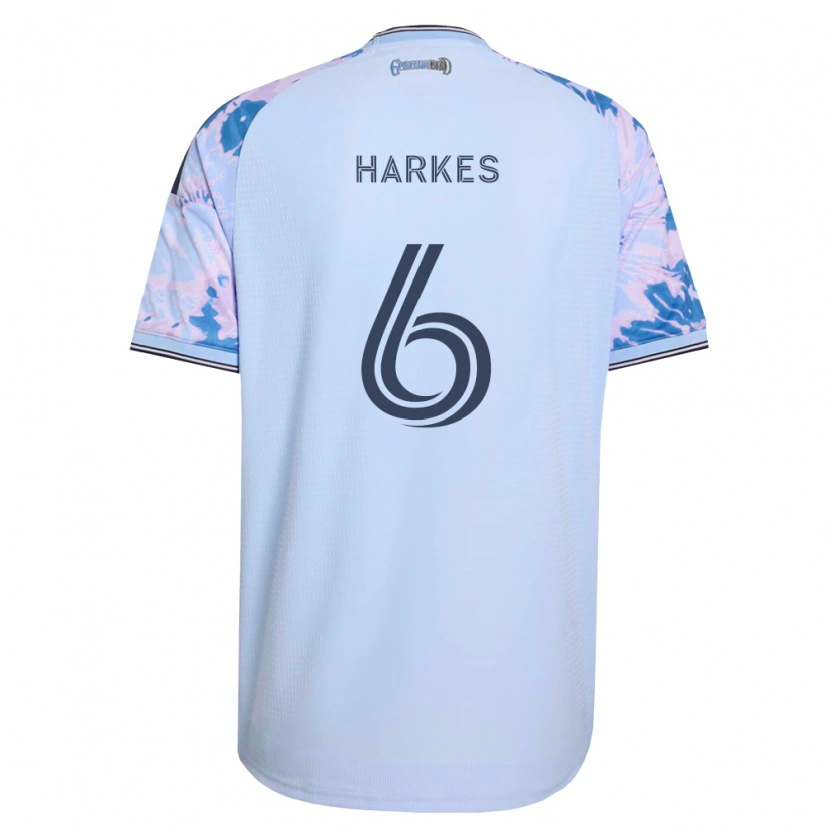 Danxen Homme Maillot Ian Harkes #6 Bleu Royal Blanc Noir Tenues Extérieur 2026/27 T-Shirt