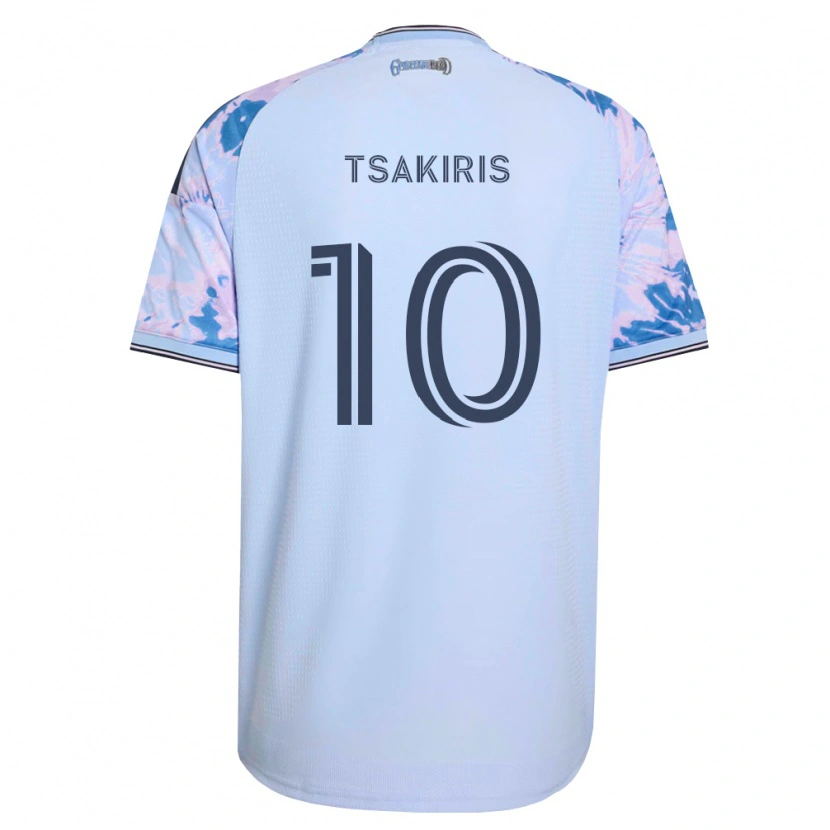 Danxen Homme Maillot Niko Tsakiris #10 Bleu Royal Blanc Noir Tenues Extérieur 2026/27 T-Shirt