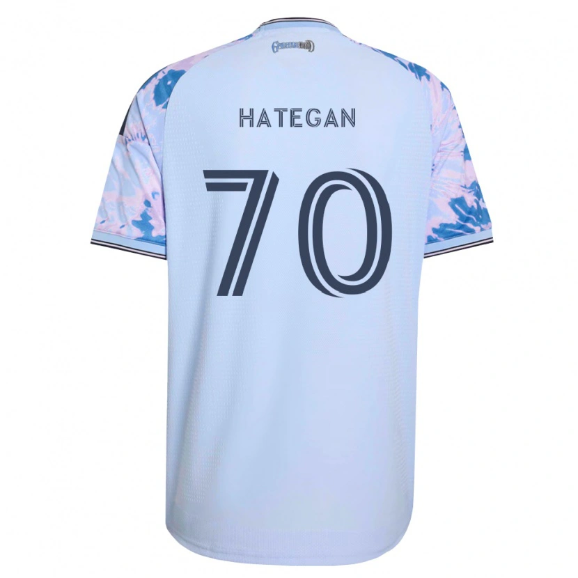 Danxen Homme Maillot Roberto Hategan #70 Bleu Royal Blanc Noir Tenues Extérieur 2026/27 T-Shirt