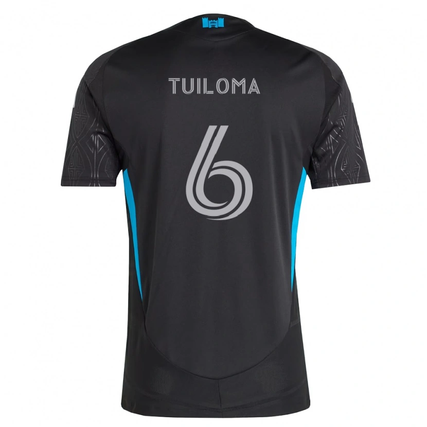 Danxen Homme Maillot Bill Tuiloma #6 Noir Blanc Bleu Ciel Tenues Extérieur 2026/27 T-Shirt