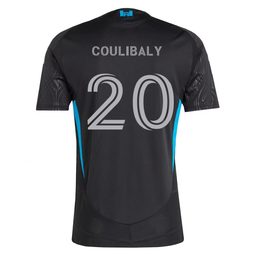 Danxen Homme Maillot Baye Coulibaly #20 Noir Blanc Bleu Ciel Tenues Extérieur 2026/27 T-Shirt