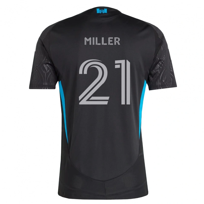 Danxen Homme Maillot Tyler Miller #21 Noir Blanc Bleu Ciel Tenues Extérieur 2026/27 T-Shirt