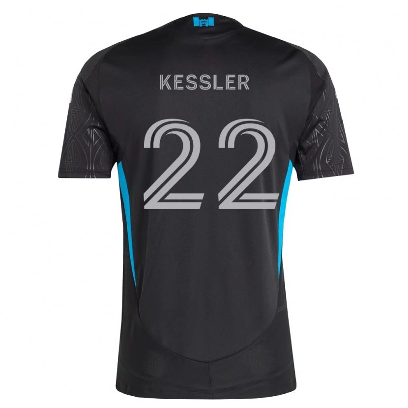Danxen Homme Maillot Henry Kessler #22 Noir Blanc Bleu Ciel Tenues Extérieur 2026/27 T-Shirt