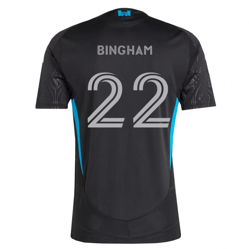 Danxen Homme Maillot David Bingham #22 Noir Blanc Bleu Ciel Tenues Extérieur 2026/27 T-Shirt