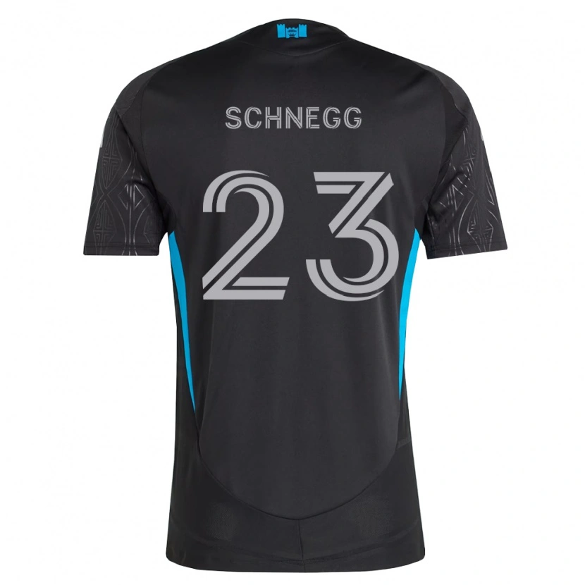 Danxen Homme Maillot David Schnegg #23 Noir Blanc Bleu Ciel Tenues Extérieur 2026/27 T-Shirt