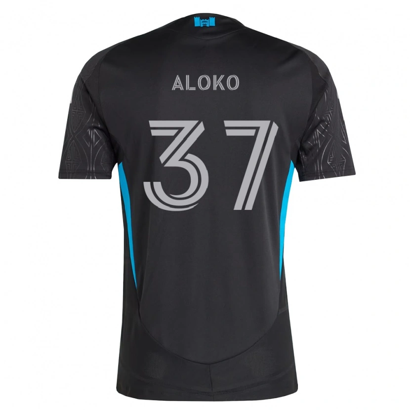 Danxen Homme Maillot Rodolfo Aloko #37 Noir Blanc Bleu Ciel Tenues Extérieur 2026/27 T-Shirt