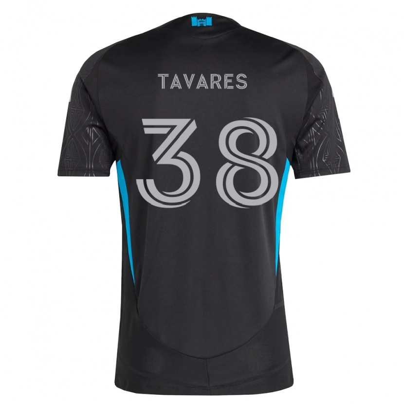 Danxen Homme Maillot Iuri Tavares #38 Noir Blanc Bleu Ciel Tenues Extérieur 2026/27 T-Shirt