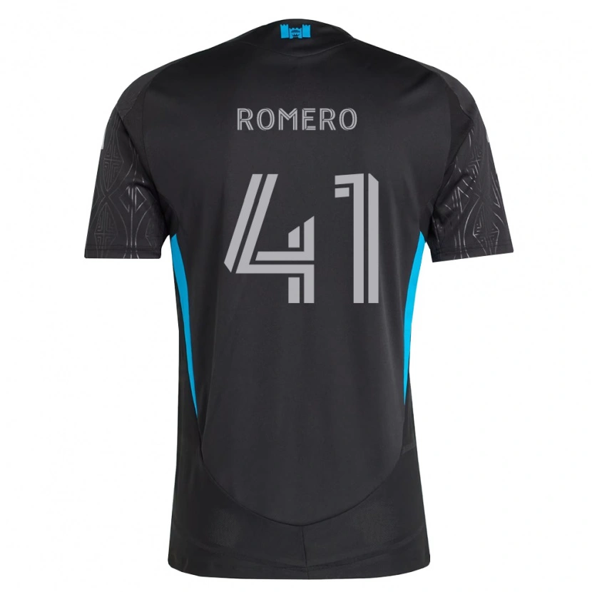 Danxen Homme Maillot Brian Romero #41 Noir Blanc Bleu Ciel Tenues Extérieur 2026/27 T-Shirt