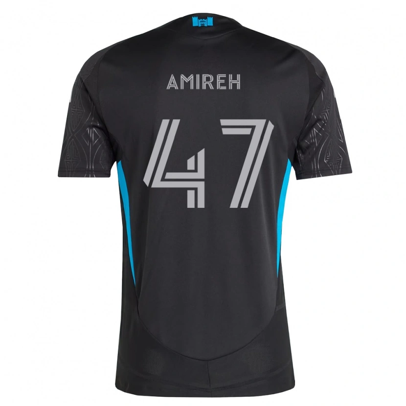 Danxen Homme Maillot Adam Amireh #47 Noir Blanc Bleu Ciel Tenues Extérieur 2026/27 T-Shirt