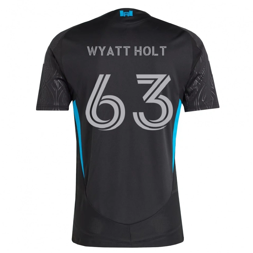 Danxen Homme Maillot Wyatt Holt #63 Noir Blanc Bleu Ciel Tenues Extérieur 2026/27 T-Shirt