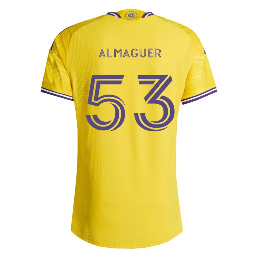 Danxen Homme Maillot Jorge Almaguer #53 Jaune Violet Tenues Extérieur 2026/27 T-Shirt
