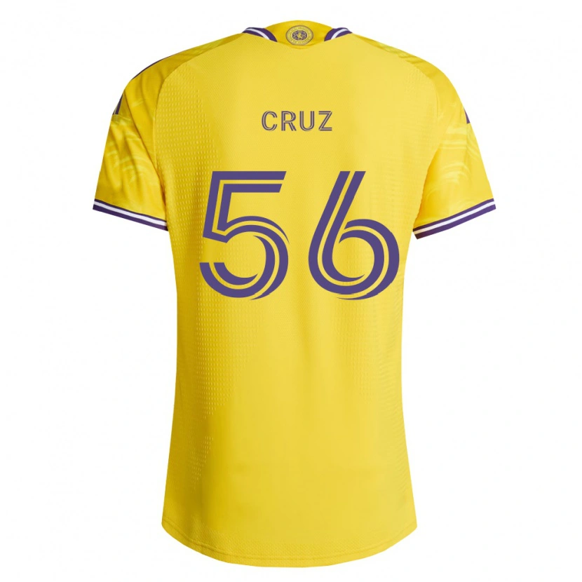 Danxen Homme Maillot Pedro Cruz #56 Jaune Violet Tenues Extérieur 2026/27 T-Shirt