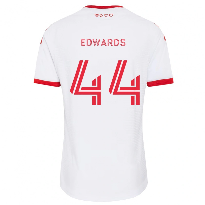 Danxen Homme Maillot Raheem Edwards #44 Blanc Rouge Noir Tenues Extérieur 2026/27 T-Shirt
