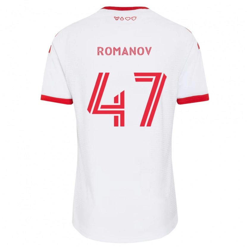 Danxen Homme Maillot Alexander Romanov #47 Blanc Rouge Noir Tenues Extérieur 2026/27 T-Shirt