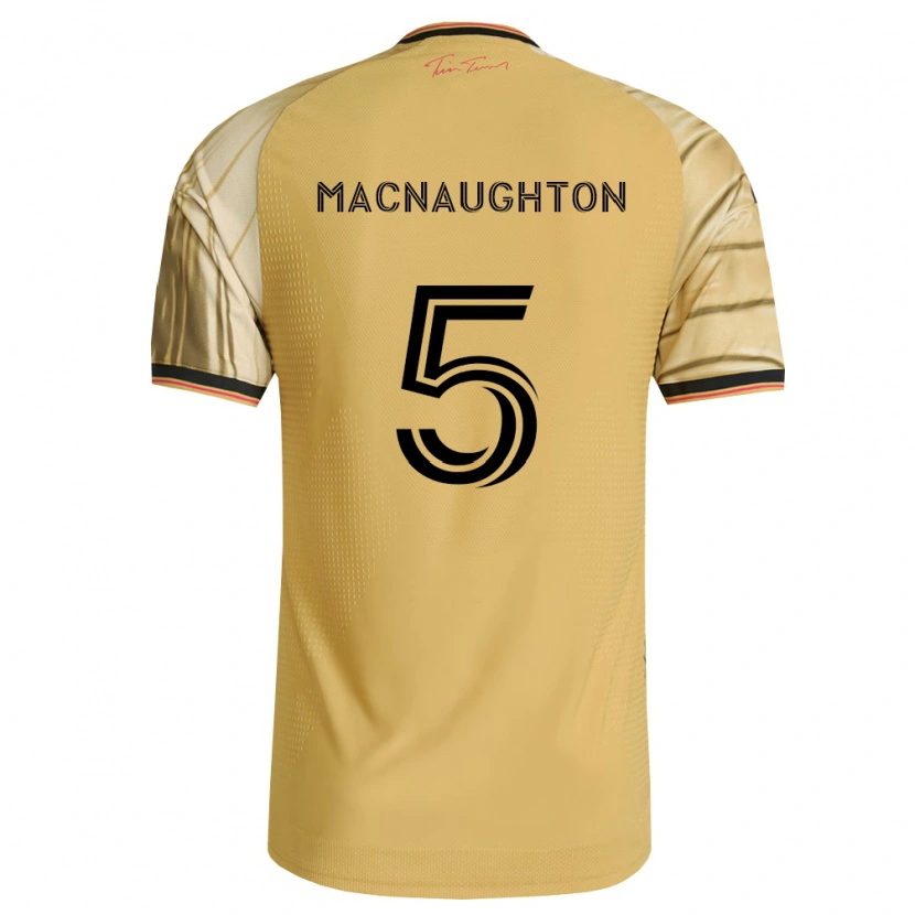 Danxen Homme Maillot Lukas Macnaughton #5 Brun Jaune Noir Tenues Extérieur 2026/27 T-Shirt