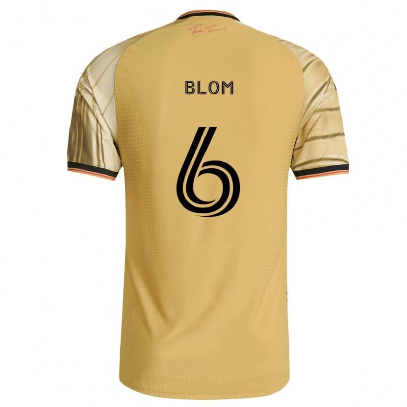 Danxen Homme Maillot Njabulo Blom #6 Brun Jaune Noir Tenues Extérieur 2026/27 T-Shirt