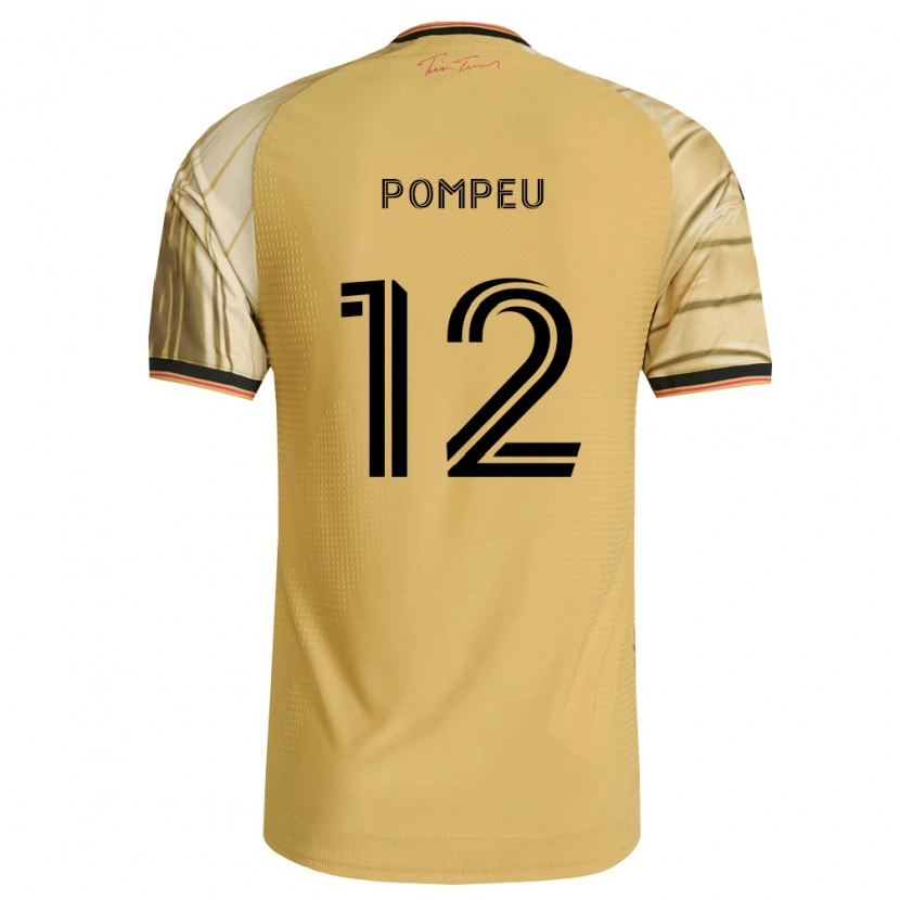 Danxen Homme Maillot Célio Pompeu #12 Brun Jaune Noir Tenues Extérieur 2026/27 T-Shirt
