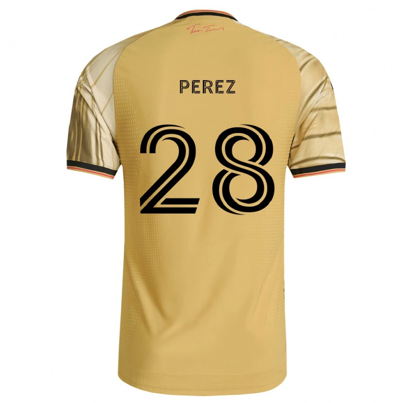 Danxen Homme Maillot Miguel Perez #28 Brun Jaune Noir Tenues Extérieur 2026/27 T-Shirt