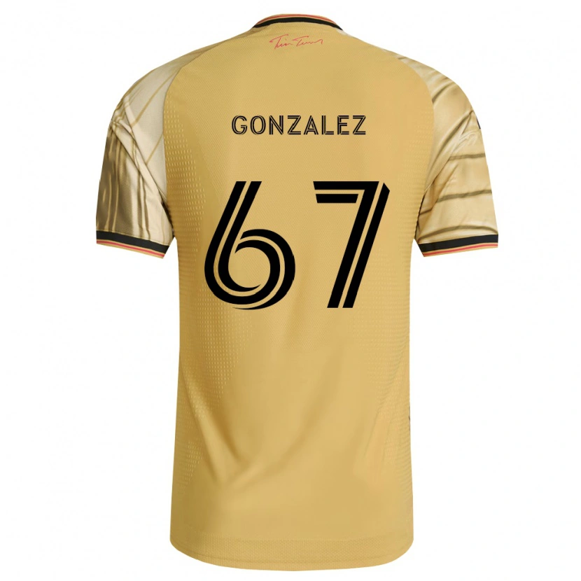 Danxen Homme Maillot Cruz Gonzalez #67 Brun Jaune Noir Tenues Extérieur 2026/27 T-Shirt