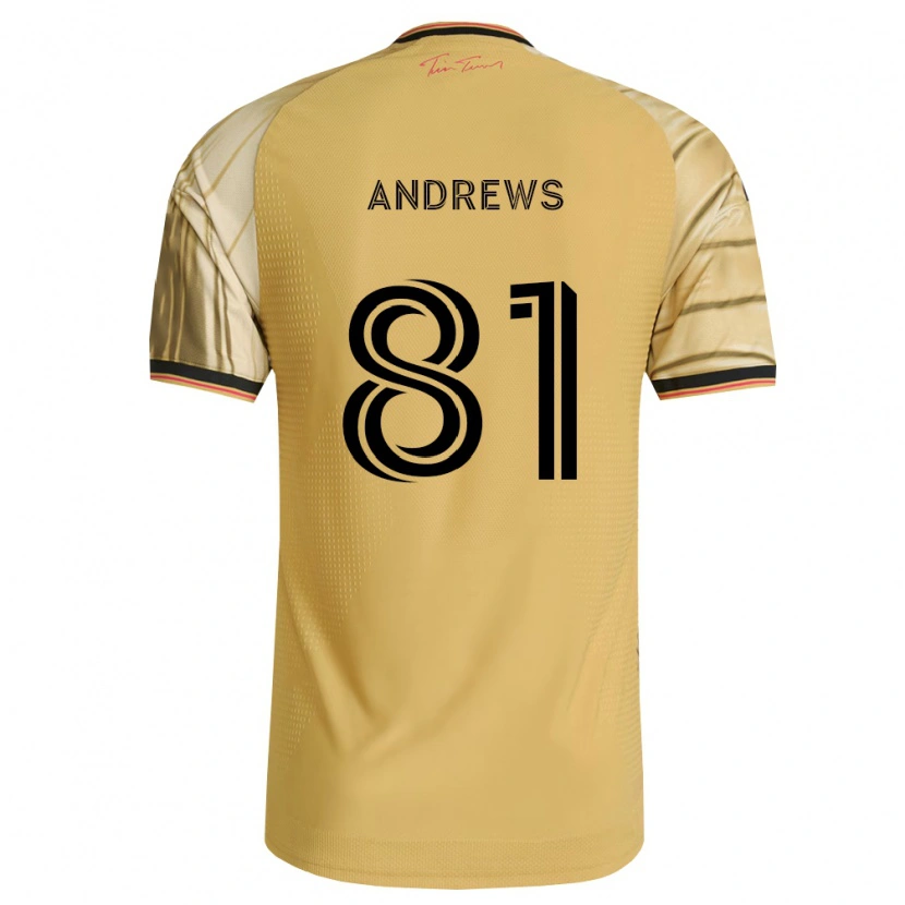Danxen Homme Maillot Joe Andrews #81 Brun Jaune Noir Tenues Extérieur 2026/27 T-Shirt