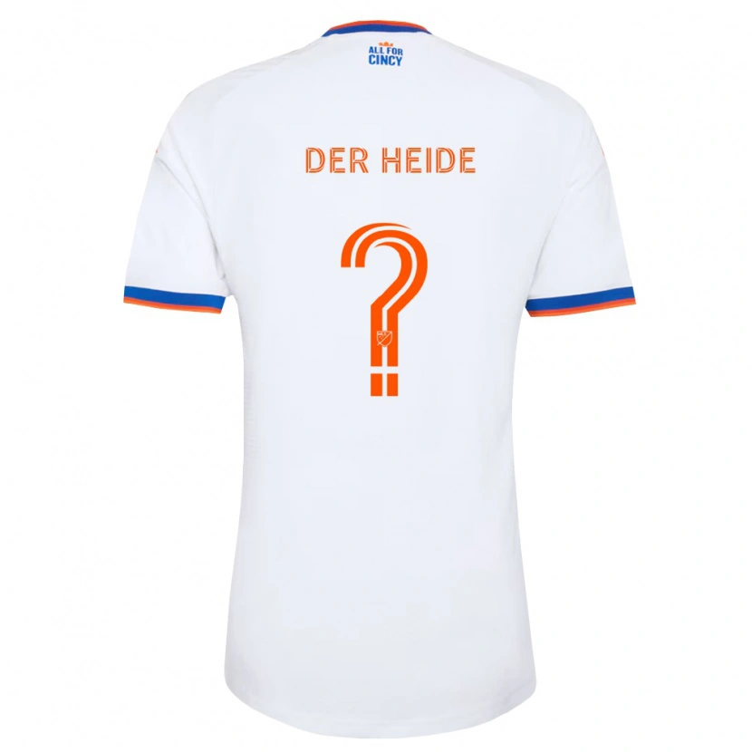 Danxen Homme Maillot Dimas Van Der Heide #0 Blanc Bleu Marine Orange Tenues Extérieur 2026/27 T-Shirt