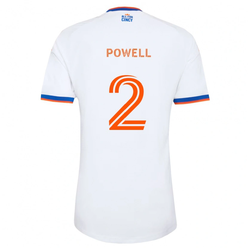 Danxen Homme Maillot Alvas Powell #2 Blanc Bleu Marine Orange Tenues Extérieur 2026/27 T-Shirt