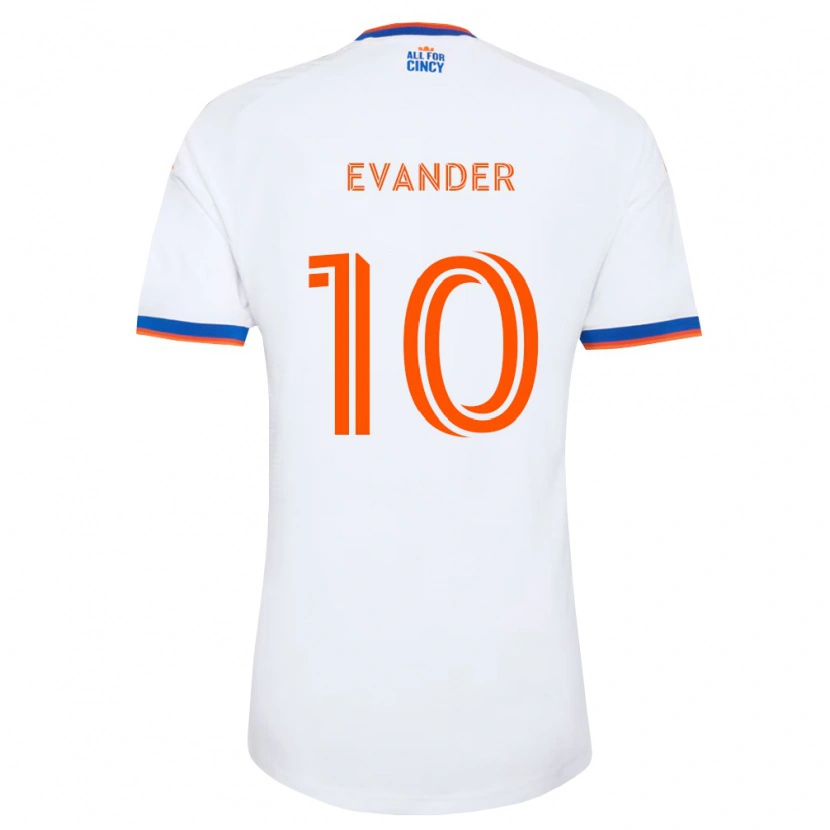 Danxen Homme Maillot Evander Da Silva Ferreira #10 Blanc Bleu Marine Orange Tenues Extérieur 2026/27 T-Shirt