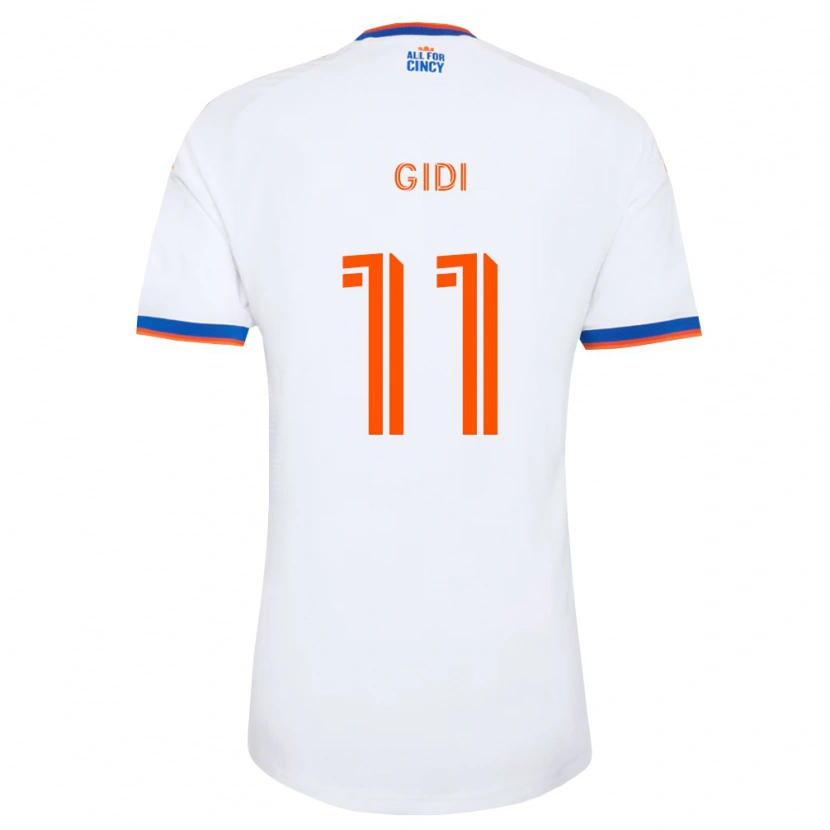 Danxen Homme Maillot Samuel Gidi #11 Blanc Bleu Marine Orange Tenues Extérieur 2026/27 T-Shirt