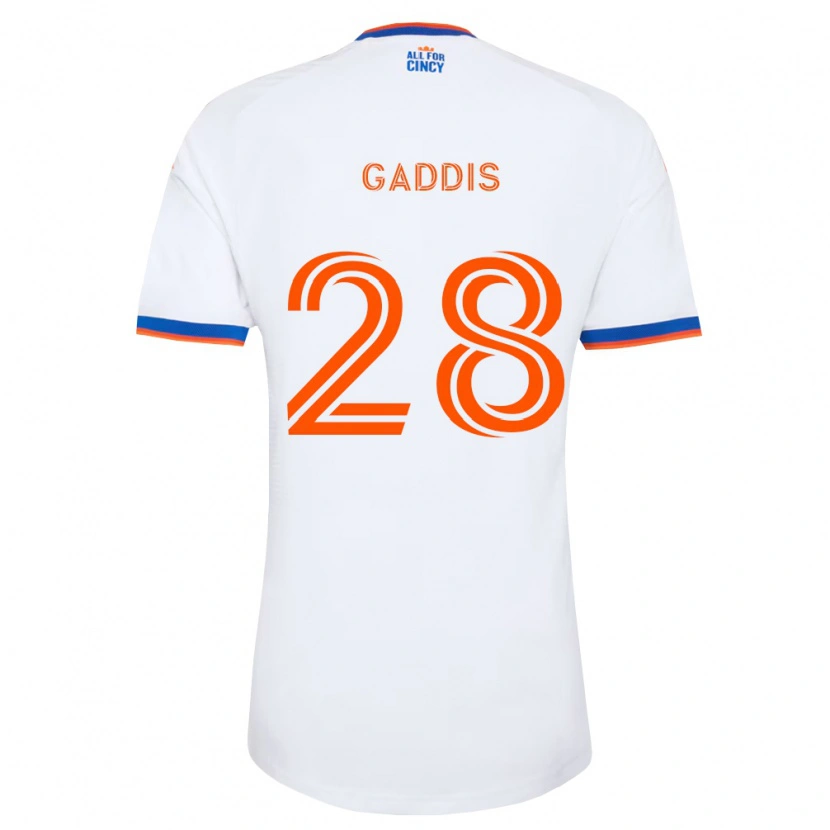 Danxen Homme Maillot Raymon Gaddis #28 Blanc Bleu Marine Orange Tenues Extérieur 2026/27 T-Shirt