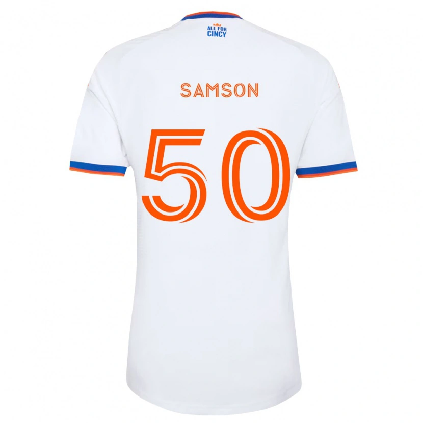 Danxen Homme Maillot Félix Samson #50 Blanc Bleu Marine Orange Tenues Extérieur 2026/27 T-Shirt