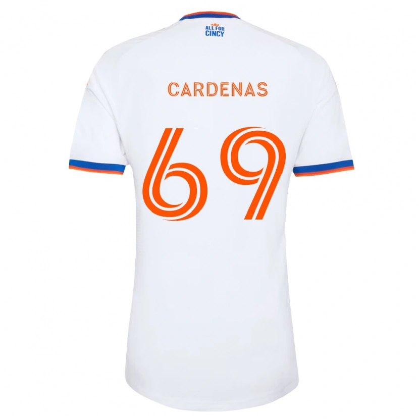 Danxen Homme Maillot Jared Cardenas #69 Blanc Bleu Marine Orange Tenues Extérieur 2026/27 T-Shirt