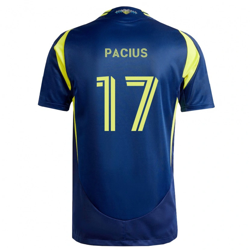 Danxen Homme Maillot Woobens Pacius #17 Jaune Bleu Marine Tenues Extérieur 2026/27 T-Shirt