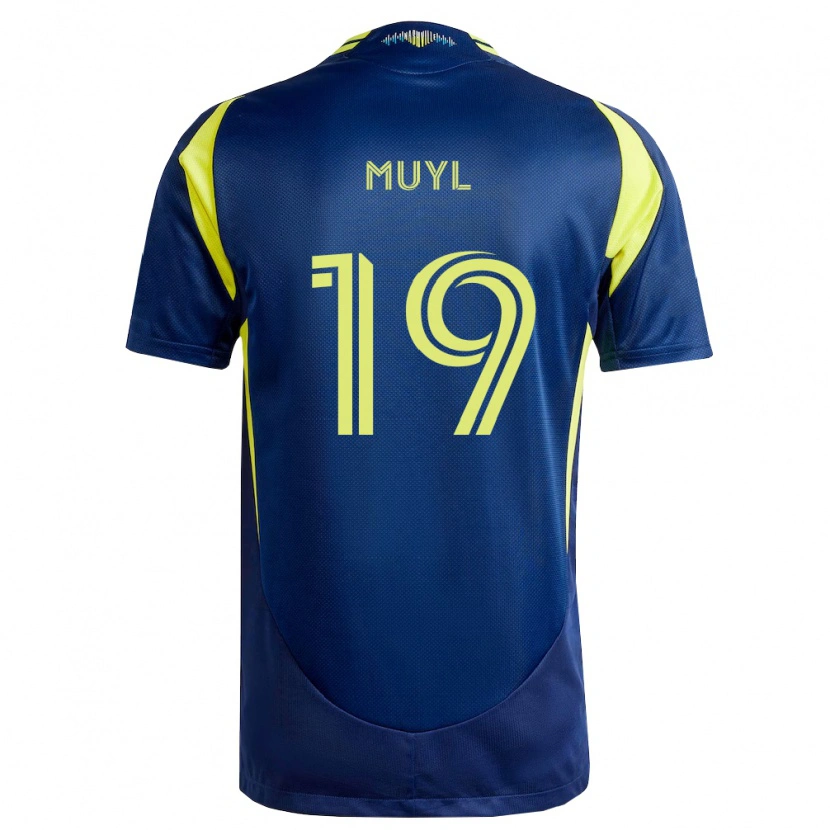 Danxen Homme Maillot Alex Muyl #19 Jaune Bleu Marine Tenues Extérieur 2026/27 T-Shirt