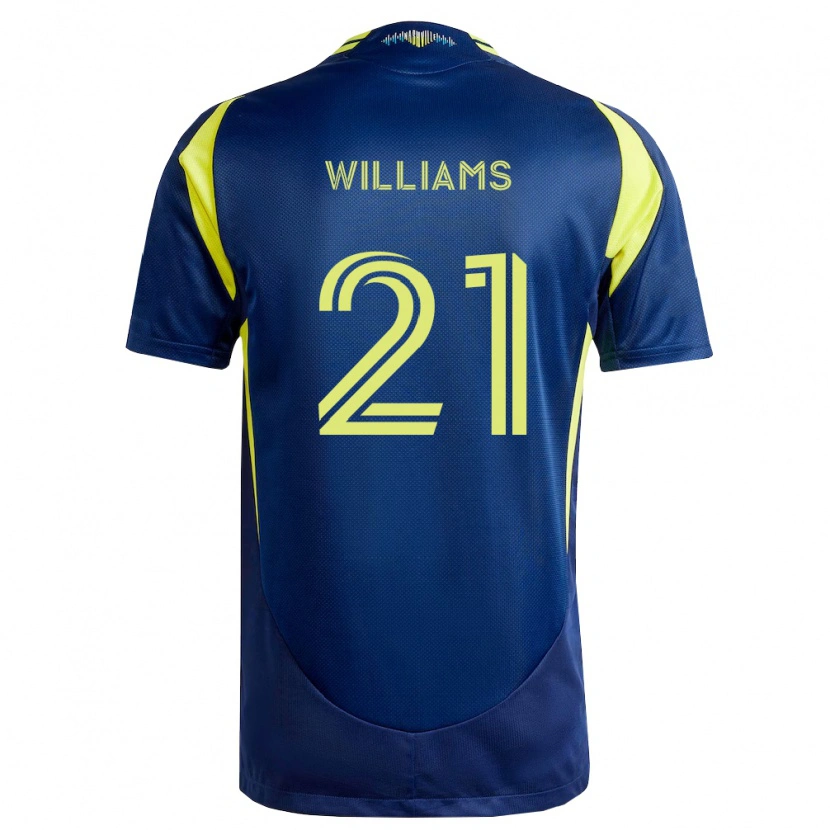 Danxen Homme Maillot Thomas Williams #21 Jaune Bleu Marine Tenues Extérieur 2026/27 T-Shirt