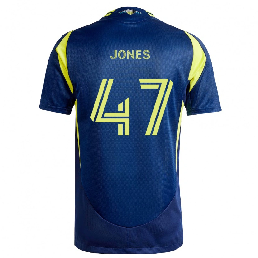 Danxen Homme Maillot Isaiah Jones #47 Jaune Bleu Marine Tenues Extérieur 2026/27 T-Shirt