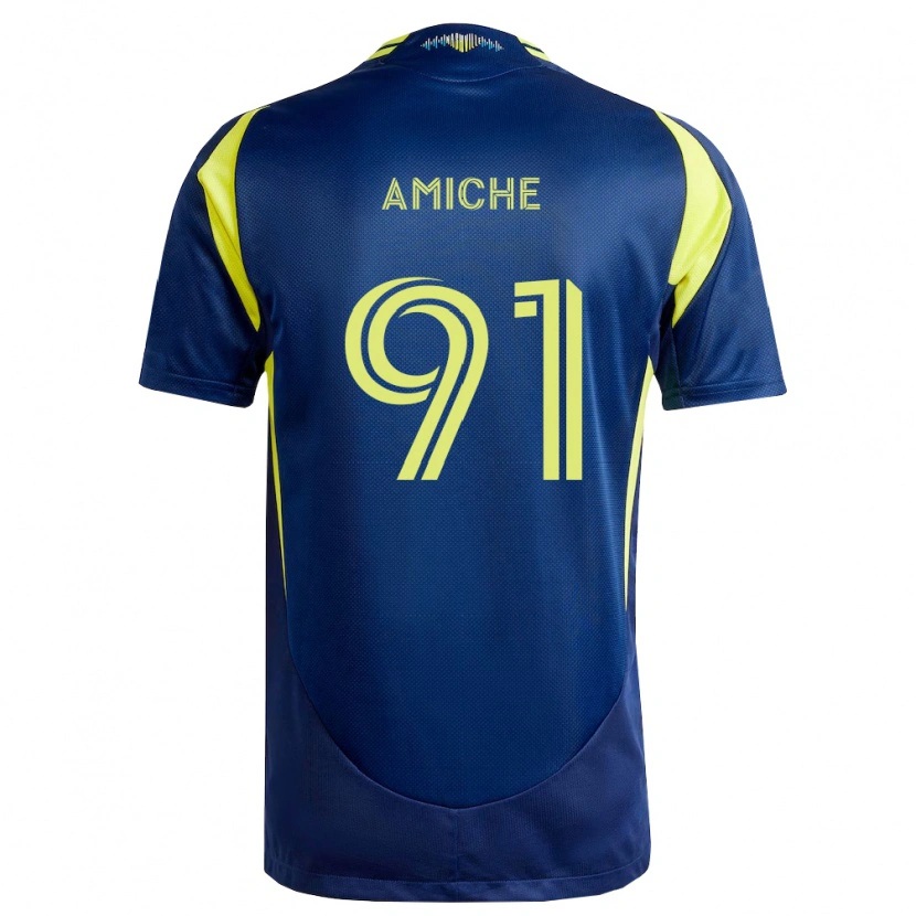 Danxen Homme Maillot Kemy Amiche #91 Jaune Bleu Marine Tenues Extérieur 2026/27 T-Shirt