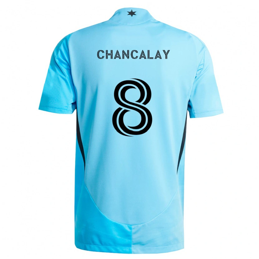 Danxen Homme Maillot Tomás Chancalay #8 Bleu Clair Noir Tenues Extérieur 2026/27 T-Shirt