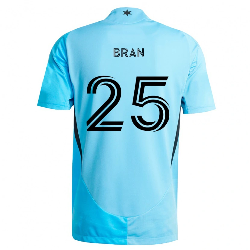 Danxen Homme Maillot Alejandro Bran #25 Bleu Clair Noir Tenues Extérieur 2026/27 T-Shirt