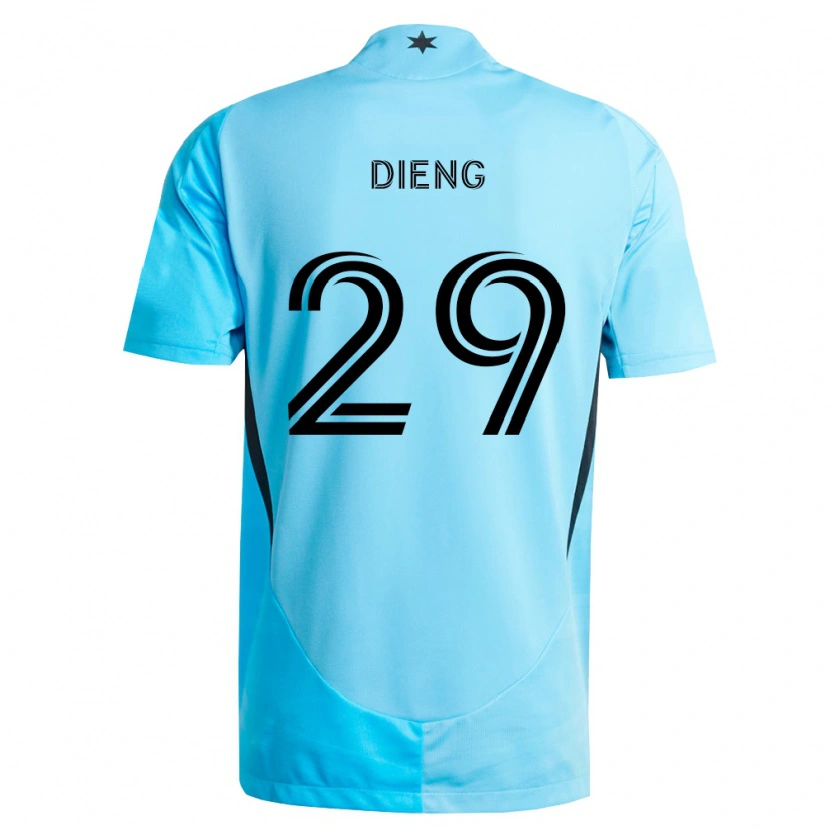 Danxen Homme Maillot Mamadou Dieng #29 Bleu Clair Noir Tenues Extérieur 2026/27 T-Shirt