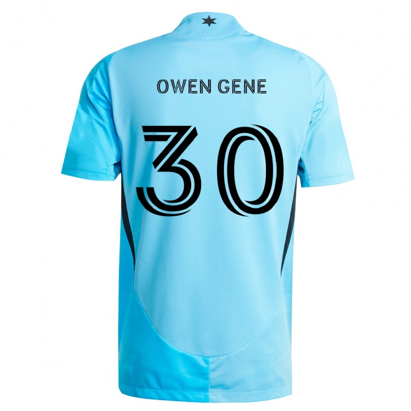 Danxen Homme Maillot Owen Gene #30 Bleu Clair Noir Tenues Extérieur 2026/27 T-Shirt